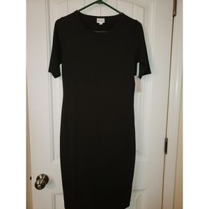 HTF 🦄 Solid Black Lularoe Julia T-Shirt Dress